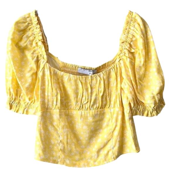 Sophie Rue Blooming Gather Bust Blouse yellow NWT  Nordstrom - Picture 3 of 3